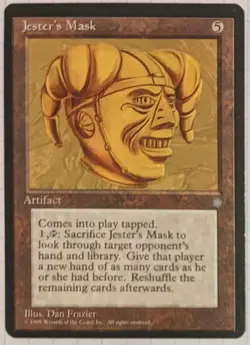 Jester's Mask MP Rare MTG Ice Age Magic the Gathering - Image 1