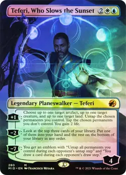 MTG FOIL Teferi, Who Slows the Sunset - Innistrad: Midnight Hunt #280 - Image 1