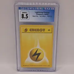 CGC 8.5 Lightning Energy – 1999 Pokemon Base Set 1st Edition – 100/102 – Vintage - Image 1