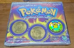 Pokemon Battling Coin Game 3 Different Coins Sealed Nintendo Hasbro1999 Lot of 2 - Image 3