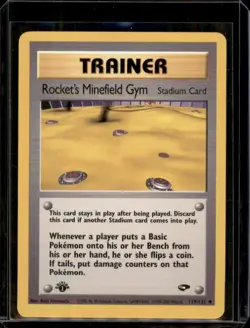 Rocket's Minefield Gym 119/132 1st Edition Gym Challenge Pokemon - Near Mint - Image 1