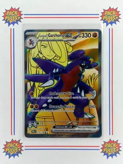 Cynthia's Garchomp ex Ultra Rare Full Art Pokemon TCG Destined Rivals 215/182 - Image 1