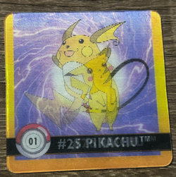 1999 Artbox Pokemon Action Flipz - Premier Edition Pikachu Raichu #01 - Image 1