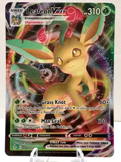 Pokemon Leafeon VMAX 008/203 Evolving Skies Sword & Shield ULTRA RARE - Image 2