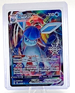 Pokemon TCG Glaceon VMAX Snowflake Stamp Evolving Skies 041/203 NM - Image 1