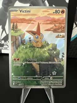 Pokemon TCG Victini SVP 208 Full Art Illustration Black Star Promo Holo - Image 1