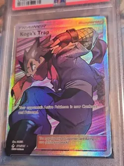 Pokemon Koga’s Trap Trainer Sun & Moon Unbroken Bonds Full Art #211 PSA 10 - Image 2