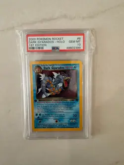 2000 Pokemon Team Rocket First 1st Edition Dark Gyarados 8/82 Team Rocket HOLO - Image 1