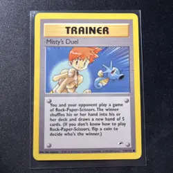 Misty's Duel Common Unlimited Gym Heroes 123/132 NM Pokemon TCG LP+ - Image 1