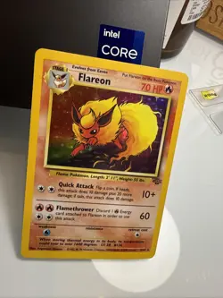 Pokemon TCG Flareon Jungle 3/64 Holo Unlimited Holo Rare - Image 1