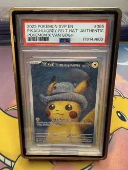 Pikachu Promo Card Grey Felt Hat Scarlet & Violet CRIMP Error Card - Rare - Image 1