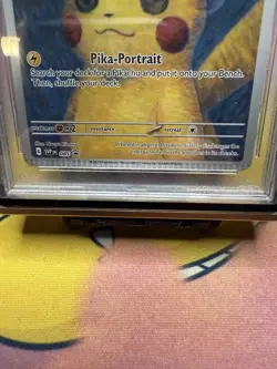 Pikachu Promo Card Grey Felt Hat Scarlet & Violet CRIMP Error Card - Rare - Image 2