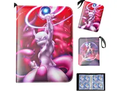 Card Binder for Pokemon Cards Holder Fits 400 Cards w/ 50 Removable Sleeves TCG - Image 1