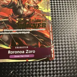 One Piece English Roronoa Zoro Foil Winner Card P-045 - OP06 Pre-Release - Image 5
