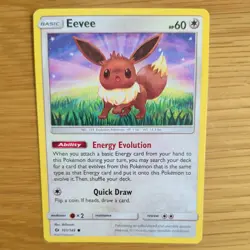 EEVEE 101/149 POKEMON CARD (SUN AND MOON SET) - Image 1
