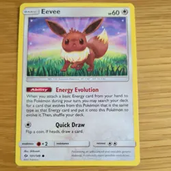 EEVEE 101/149 POKEMON CARD (SUN AND MOON SET) - Image 2