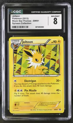 CGC 8 Jolteon 2013 Black Star Promos BW91 Sylveon Collection Pokemon Card - Image 1
