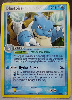 Blastoise 14/100 Crystal Guardians - Holo Rare - Pokemon TCG Card #Feb3 - Image 1