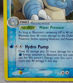 Blastoise 14/100 Crystal Guardians - Holo Rare - Pokemon TCG Card #Feb3 - Image 3