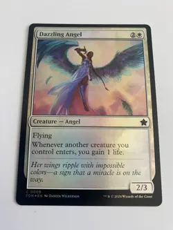 Dazzling Angel #9 (Foil) (NM) Foundations FDN Magic MTG - Image 1