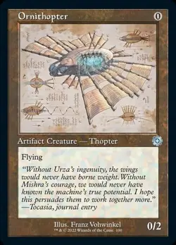 MTG Brothers War Retro Artifacts SCHEMATIC U Ornithopter #100 - Image 1