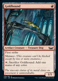 MTG Streets of New Capenna *FOIL* C Goldhound #108 - Image 1