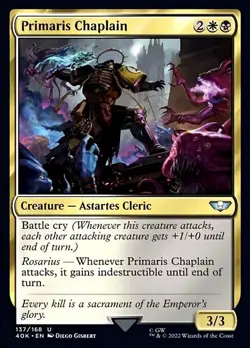 MTG Warhammer 40K U Primaris Chaplain #137 - Image 1