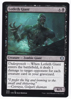 MTG Commander Starter 2022 U Lotleth Giant #089 PLAYSET 4x x4 - Image 1