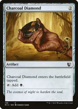 MTG Commander Midnight Hunt C Charcoal Diamond #158 PLAYSET 4X X4 - Image 1