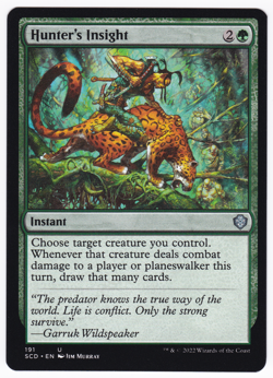 MTG Commander Starter 2022 U Hunter's Insight #191 PLAYSET 4x x4 - Image 1
