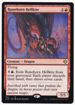 MTG Commander Starter 2022 R Runehorn Hellkite #155 - Image 1