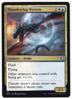 MTG Commander Starter 2022 U Thunderclap Wyvern #251 PLAYSET 4x x4 - Image 1