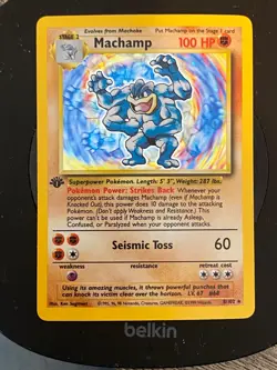 1999 Pokemon Machamp 008/102 Deck Exclusives Holo MINT and NEVER PLAYED - Image 1