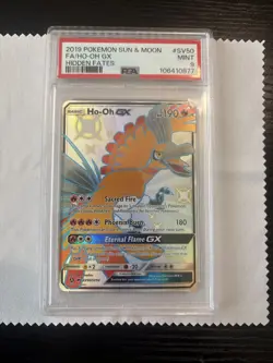 Pokemon PSA 9 Ho-Oh GX SV50/SV94 Sun & Moon Hidden Fates Shiny Vault Near Mint - Image 1