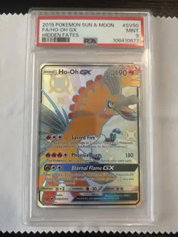 Pokemon PSA 9 Ho-Oh GX SV50/SV94 Sun & Moon Hidden Fates Shiny Vault Near Mint - Image 2