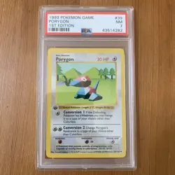 1999 Pokemon Game 1st Edition Porygon #39 PSA 7 - Image 1