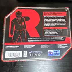 POKEMON TCG TEAM ROCKET BOOSTER TIN BOX SEALED - Image 2