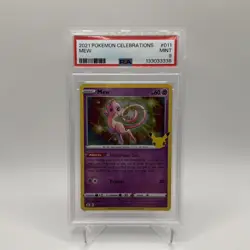 2021 POKEMON SWORD & SHIELD CELEBRATIONS #011/025 MEW HOLO PSA 9 - Image 1