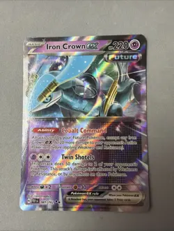 Pokemon TCG * SV Temporal Force * 81/162 Iron Crown ex Double Rare Holo * NM - Image 1