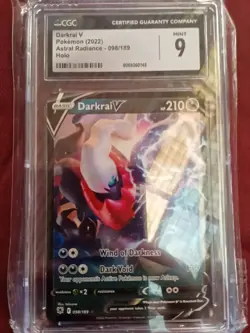 Pokemon Darkrai V Pokemon Astral Radiance Holo 098/189 Cgc Mint 9 - Image 1