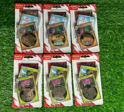 Pokemon Destined Rivals Checklane Blister Lot – 6 Pack Coin Promo Sealed - Image 1