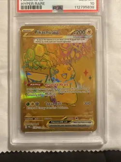 2025 POKEMON PRE EN-PRISMATIC EVOLUTIONS HYPER RARE #179 PIKACHU EX PSA 10 - Image 2
