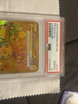 2025 POKEMON PRE EN-PRISMATIC EVOLUTIONS HYPER RARE #179 PIKACHU EX PSA 10 - Image 3