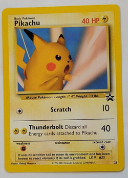 VINTAGE 2001 Black Star Promo Pokemon Snap Pikachu 26 ~ 40 HP ~ FREE SHIPPING - Image 1