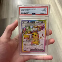 Pokemon Pikachu EX Surging Sparks #219/191 SV08 Gem Mint PSA 10 - Image 1