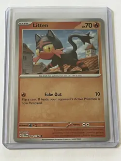 Litten 32 / 162 Pokemon S&V Temporal Forces 2024 Near Mint Reverse Holo - Image 1