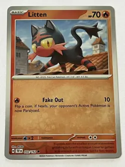 Litten 32 / 162 Pokemon S&V Temporal Forces 2024 Near Mint Reverse Holo - Image 4