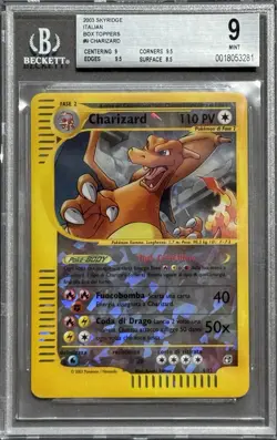 POKEMON~CHARIZARD~9/12~SKYRIDGE~BOX TOPPERS~ITA~BGS 9 - Image 1