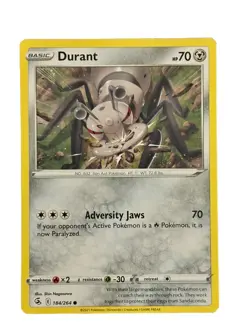 New: 2021 Pokemon TCG Durant Fusion Strike 184 Regular Common - Image 1