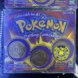 2 1999 Pokemon Battling Coin Game Vintage Pikachu Coin Plus 3 Other Coins - Image 3